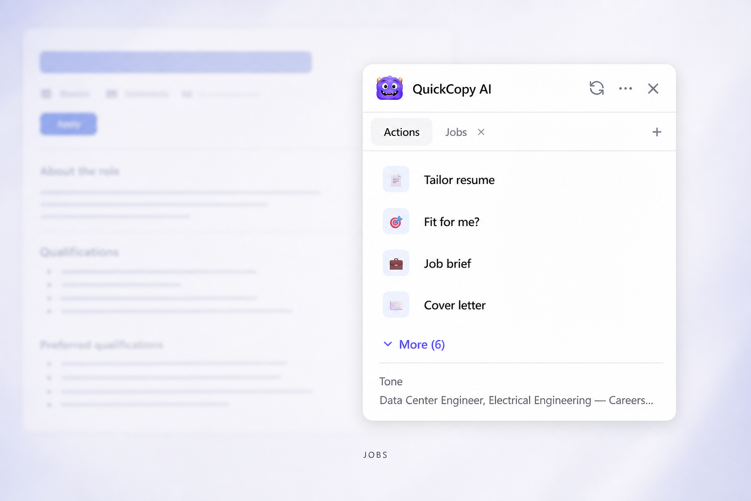 Apply smarter from any job page