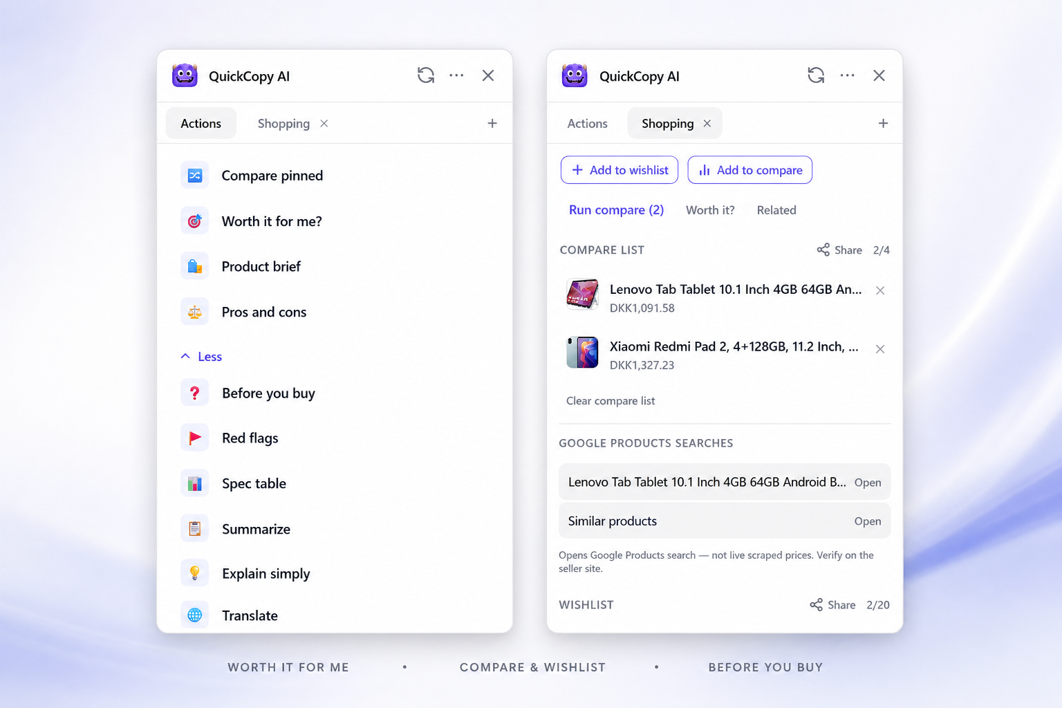 Decide faster on every product page